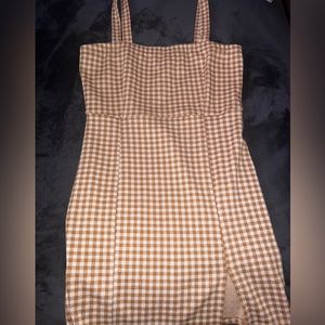 Plaid body con dress